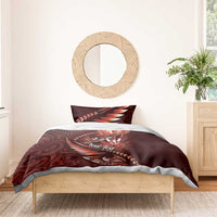 Personalised All Red New Zealand Darts Bedding Set Aoteroa Fern Maori Galaxy Style