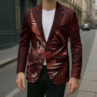 Personalised All Red New Zealand Darts Blazer Aoteroa Fern Maori Galaxy Style - Polynesian Pride