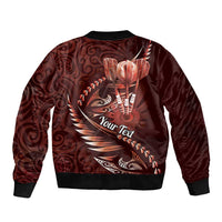 Personalised All Red New Zealand Darts Bomber Jacket Aoteroa Fern Maori Galaxy Style
