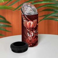 All Red New Zealand Darts 4 in 1 Can Cooler Tumbler Aoteroa Fern Maori Galaxy Style