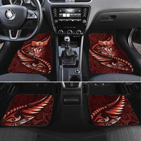 Personalised All Red New Zealand Darts Car Mats Aoteroa Fern Maori Galaxy Style