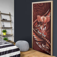 Personalised All Red New Zealand Darts Door Cover Aoteroa Fern Maori Galaxy Style - Polynesian Pride