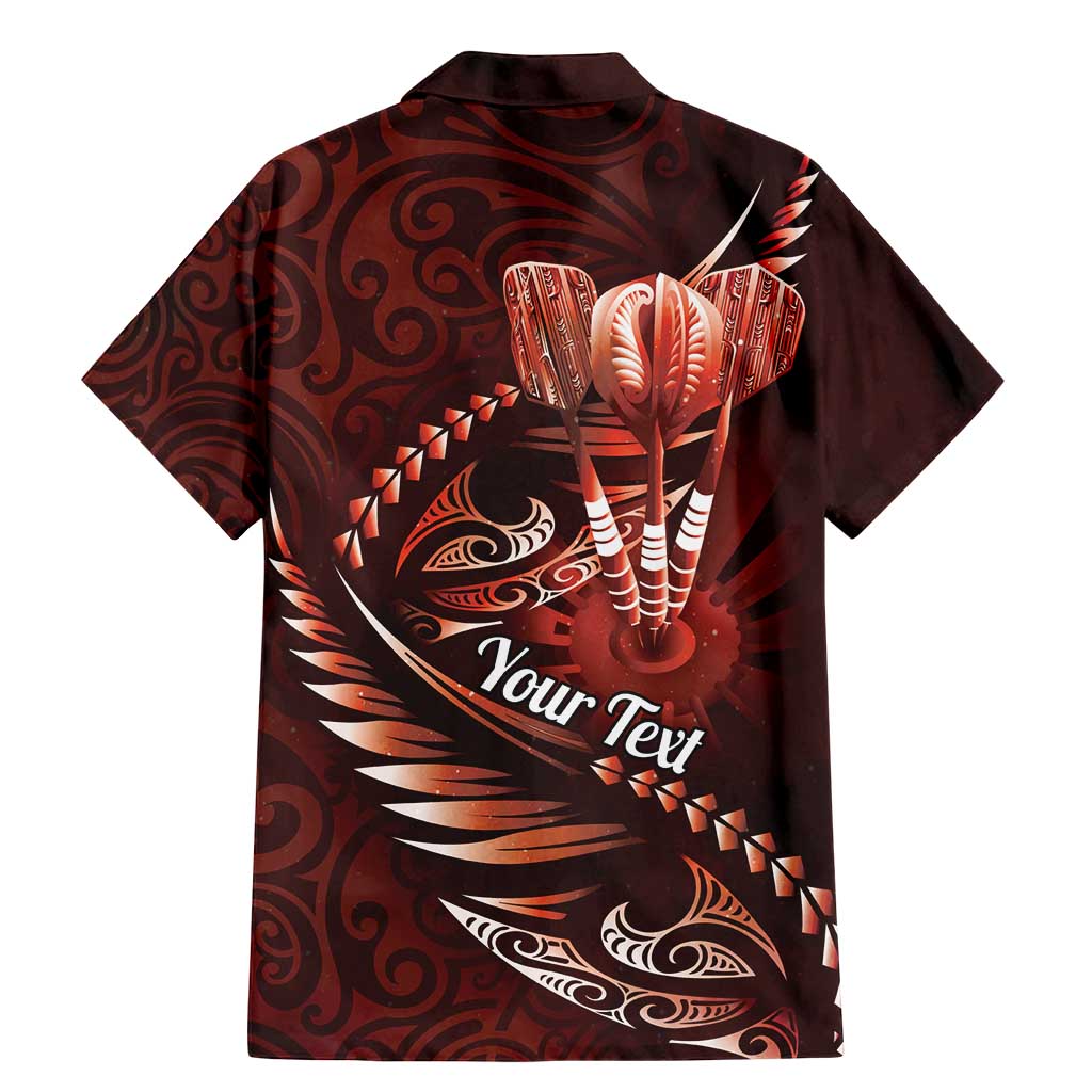 Personalised All Red New Zealand Darts Family Matching Mermaid Dress and Hawaiian Shirt Aoteroa Fern Maori Galaxy Style