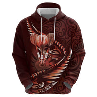 Personalised All Red New Zealand Darts Hoodie Aoteroa Fern Maori Galaxy Style