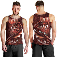 Personalised All Red New Zealand Darts Men Tank Top Aoteroa Fern Maori Galaxy Style