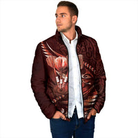 Personalised All Red New Zealand Darts Padded Jacket Aoteroa Fern Maori Galaxy Style - Polynesian Pride