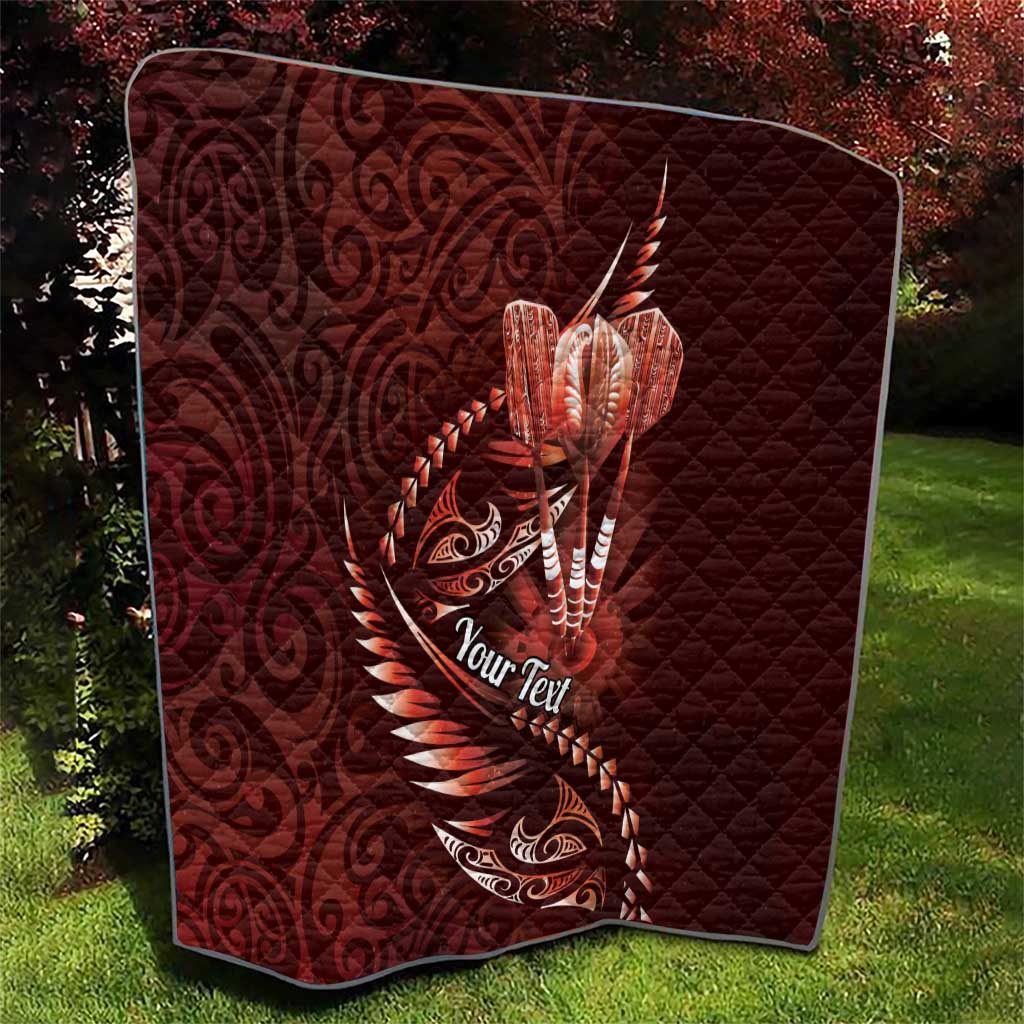 Personalised All Red New Zealand Darts Quilt Aoteroa Fern Maori Galaxy Style