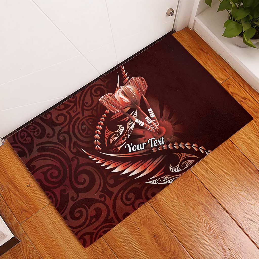 Personalised All Red New Zealand Darts Rubber Doormat Aoteroa Fern Maori Galaxy Style
