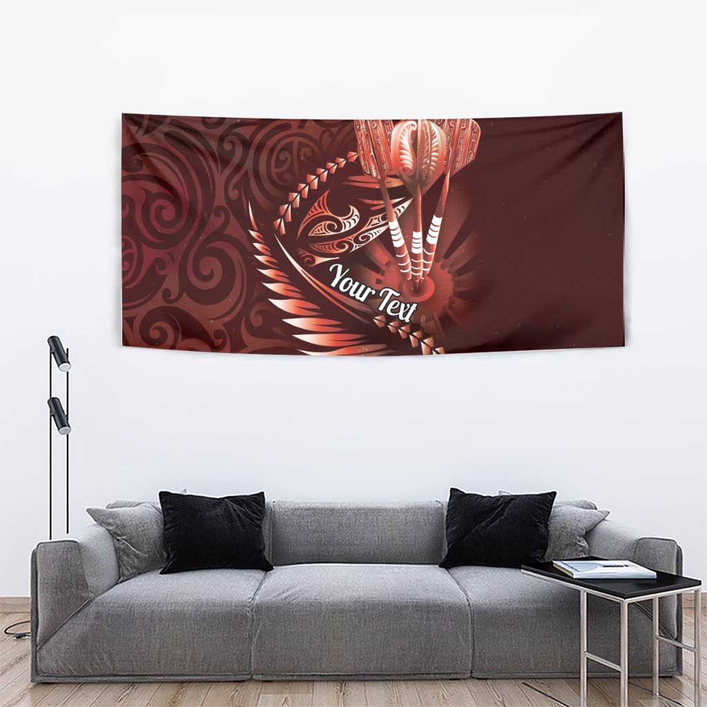 Personalised All Red New Zealand Darts Tapestry Aoteroa Fern Maori Galaxy Style