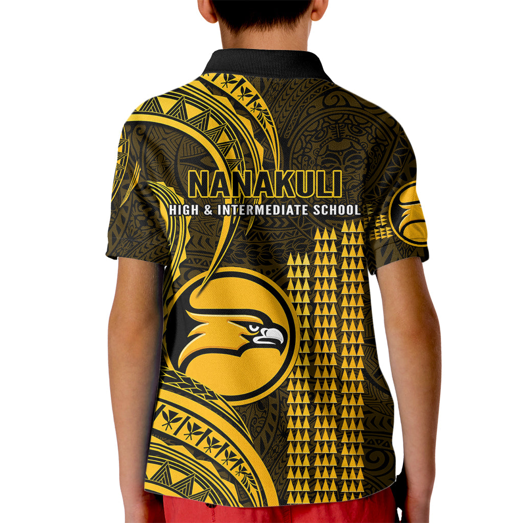 Hawaii Nanakuli High And Intermediate School Kid Polo Shirt Polynesian Kakau Pattern LT14 - Polynesian Pride