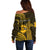 Hawaii Nanakuli High And Intermediate School Off Shoulder Sweater Polynesian Kakau Pattern LT14 - Polynesian Pride