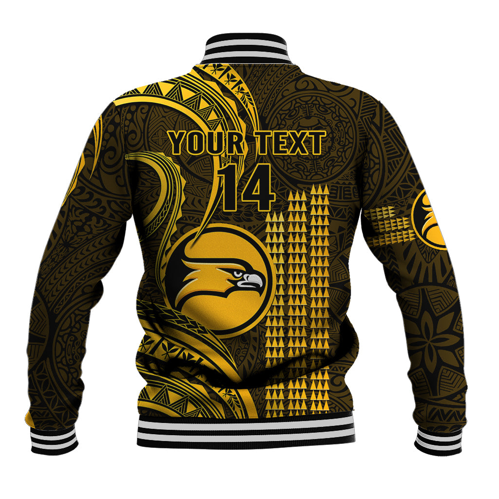 Personalised Hawaii Nanakuli High And Intermediate School Baseball Jacket Polynesian Kakau Pattern LT14 - Polynesian Pride