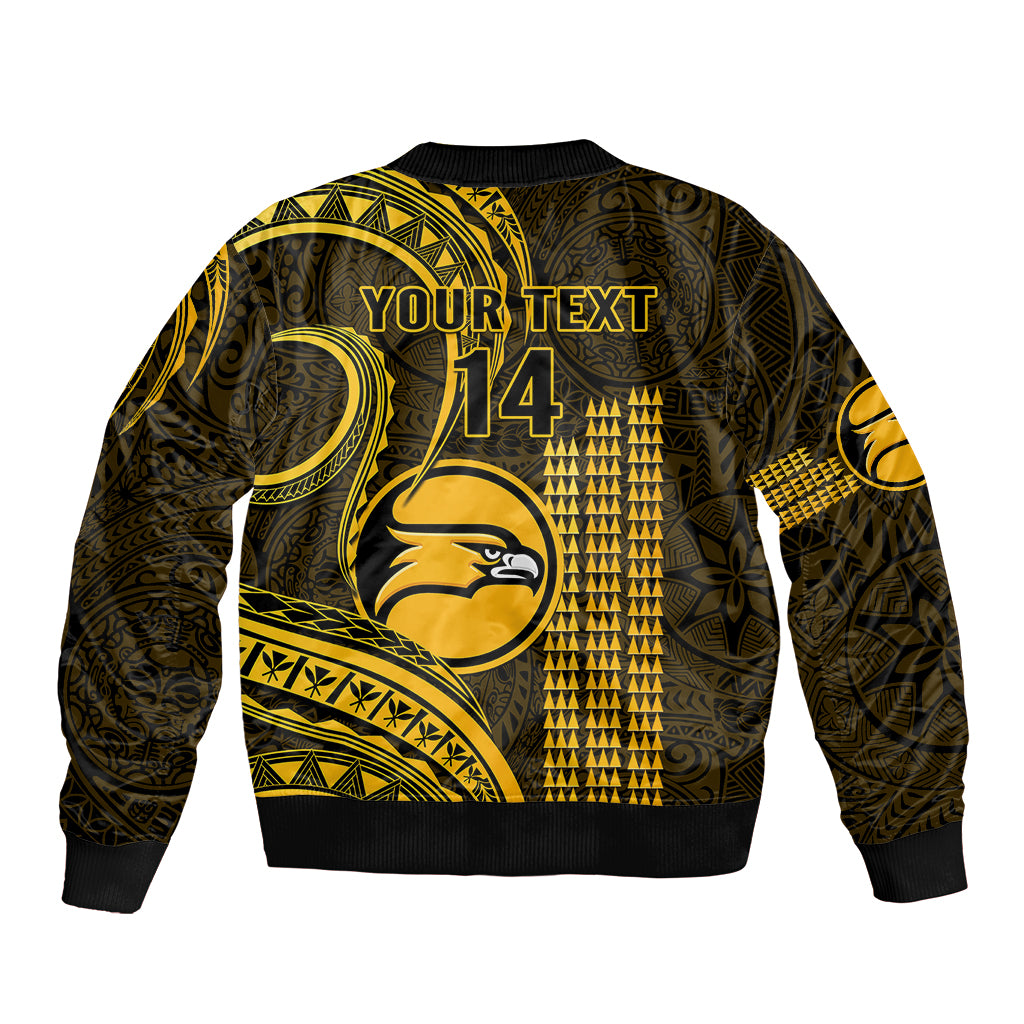 Personalised Hawaii Nanakuli High And Intermediate School Bomber Jacket Polynesian Kakau Pattern LT14 - Polynesian Pride