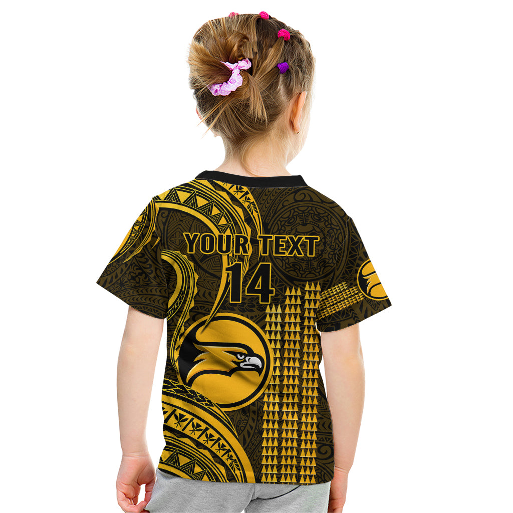Personalised Hawaii Nanakuli High And Intermediate School Kid T Shirt Polynesian Kakau Pattern LT14 - Polynesian Pride