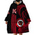 Hawaii Kahuku High And Intermediate School Wearable Blanket Hoodie Red Raiders Kakau Pattern LT14 - Polynesian Pride