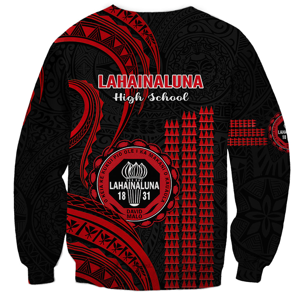 Hawaii Lahainaluna High School Sweatshirt Polynesian Kakau Pattern LT14 - Polynesian Pride