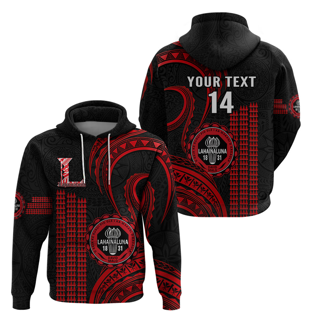Custom Hawaii Lahainaluna High School Hoodie Polynesian Kakau Pattern LT14 - Polynesian Pride