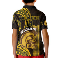 Personalised Hawaii Mililani High School Kid Polo Shirt Polynesian Kakau Pattern LT14 - Polynesian Pride