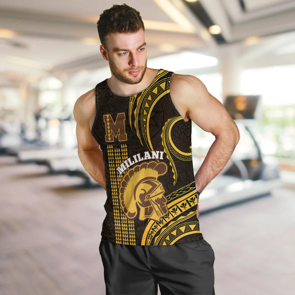 Personalised Hawaii Mililani High School Men Tank Top Polynesian Kakau Pattern LT14 - Polynesian Pride