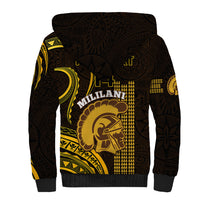 Personalised Hawaii Mililani High School Sherpa Hoodie Polynesian Kakau Pattern LT14 - Polynesian Pride