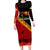 Papua New Guinea Family Matching Long Sleeve Bodycon Dress and Hawaiian Shirt Independen Stet bilong Papua Niugini Unique Version LT14 Mom's Dress Red - Polynesian Pride