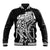 New Zealand Eel Baseball Jacket Tuna Aotearoa Maori Patten - Black