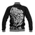 New Zealand Eel Baseball Jacket Tuna Aotearoa Maori Patten - Black