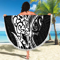 New Zealand Eel Beach Blanket Tuna Aotearoa Maori Patten - Black LT14 - Polynesian Pride