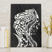 New Zealand Eel Canvas Wall Art Tuna Aotearoa Maori Patten - Black LT14 Without Frame Black - Polynesian Pride