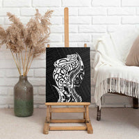 New Zealand Eel Canvas Wall Art Tuna Aotearoa Maori Patten - Black LT14 - Polynesian Pride