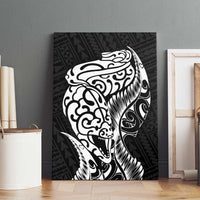 New Zealand Eel Canvas Wall Art Tuna Aotearoa Maori Patten - Black LT14 - Polynesian Pride