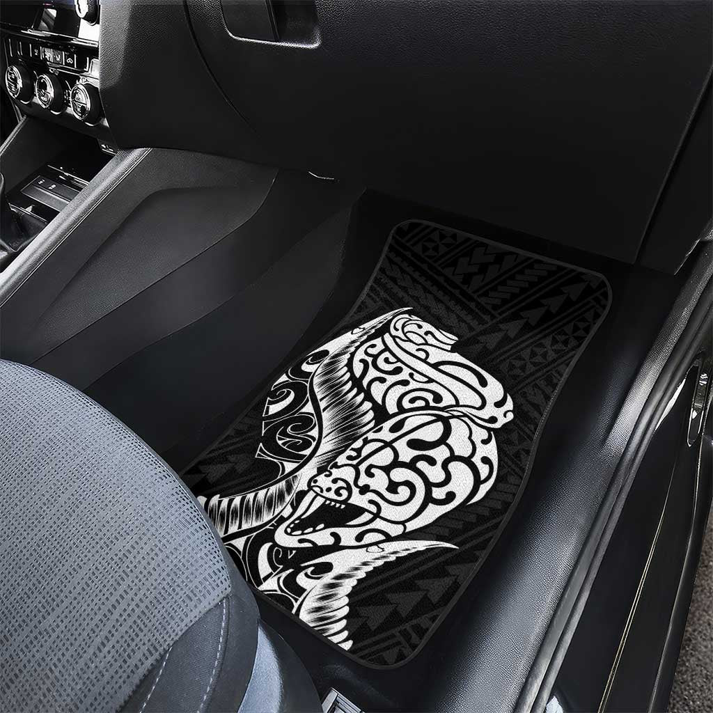 New Zealand Eel Car Mats Tuna Aotearoa Maori Patten - Black LT14 - Polynesian Pride