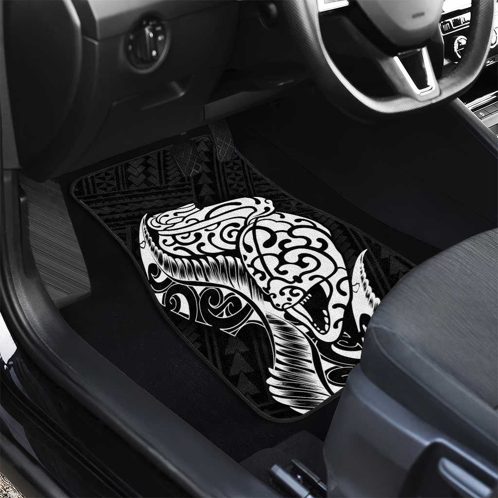New Zealand Eel Car Mats Tuna Aotearoa Maori Patten - Black LT14 - Polynesian Pride