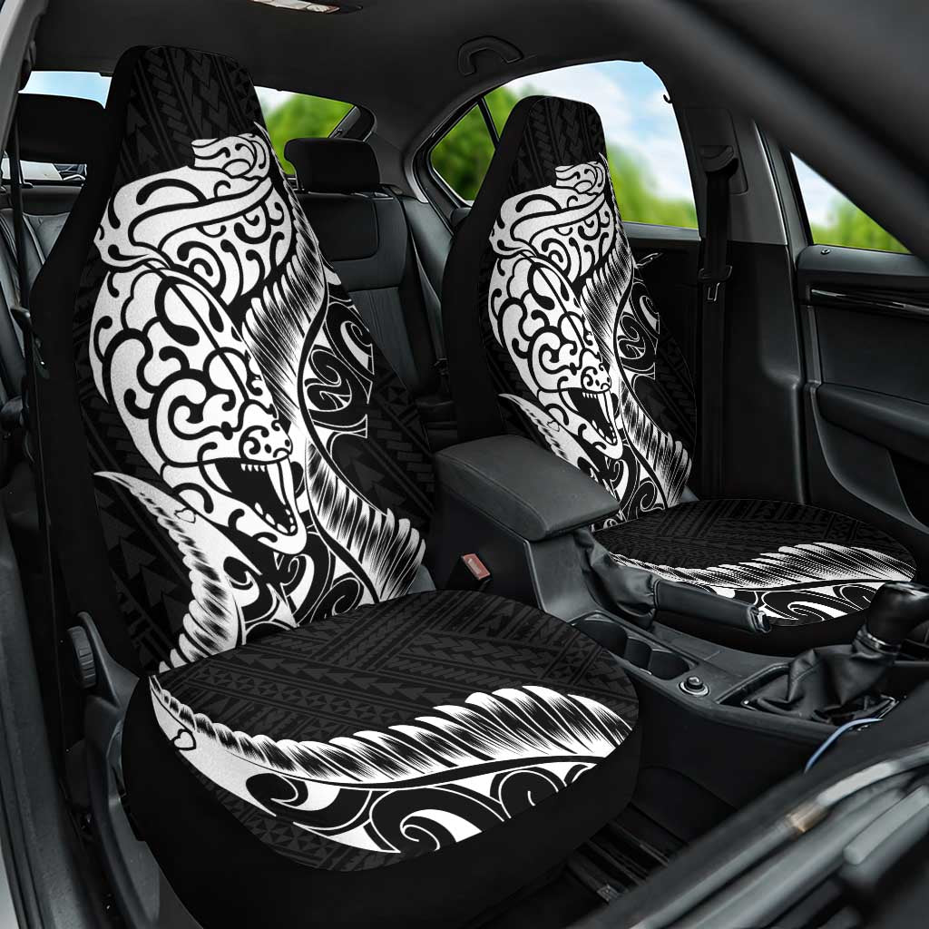 New Zealand Eel Car Seat Cover Tuna Aotearoa Maori Patten - Black