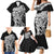 New Zealand Eel Family Matching Mermaid Dress and Hawaiian Shirt Tuna Aotearoa Maori Patten - Black