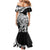 New Zealand Eel Family Matching Mermaid Dress and Hawaiian Shirt Tuna Aotearoa Maori Patten - Black