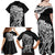 New Zealand Eel Family Matching Off Shoulder Maxi Dress and Hawaiian Shirt Tuna Aotearoa Maori Patten - Black