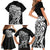 New Zealand Eel Family Matching Short Sleeve Bodycon Dress and Hawaiian Shirt Tuna Aotearoa Maori Patten - Black