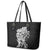 New Zealand Eel Leather Tote Bag Tuna Aotearoa Maori Patten - Black