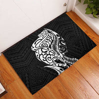 New Zealand Eel Rubber Doormat Tuna Aotearoa Maori Patten - Black LT14 - Polynesian Pride