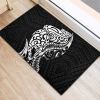 New Zealand Eel Rubber Doormat Tuna Aotearoa Maori Patten - Black LT14 - Polynesian Pride