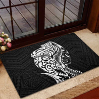 New Zealand Eel Rubber Doormat Tuna Aotearoa Maori Patten - Black LT14 - Polynesian Pride