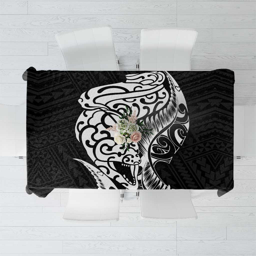 New Zealand Eel Tablecloth Tuna Aotearoa Maori Patten - Black LT14 Black - Polynesian Pride