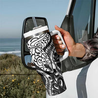 New Zealand Eel Tumbler With Handle Tuna Aotearoa Maori Patten - Black LT14 - Polynesian Pride