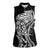 New Zealand Eel Women Sleeveless Polo Shirt Tuna Aotearoa Maori Patten - Black