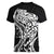 New Zealand Eel Women V-Neck T-Shirt Tuna Aotearoa Maori Patten - Black