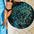 New Zealand Eel Beach Blanket Tuna Aotearoa Maori With Paua Shell - Turquoise