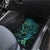 New Zealand Eel Car Mats Tuna Aotearoa Maori With Paua Shell - Turquoise