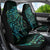 New Zealand Eel Car Seat Cover Tuna Aotearoa Maori With Paua Shell - Turquoise