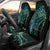 New Zealand Eel Car Seat Cover Tuna Aotearoa Maori With Paua Shell - Turquoise